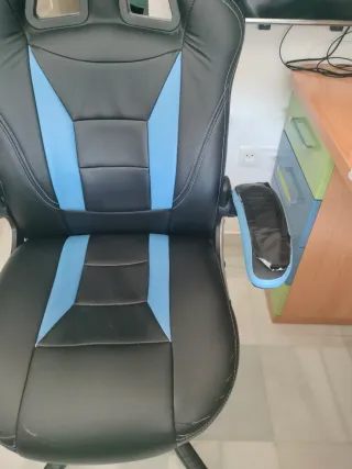 Sillón Gamer Negro y Azul