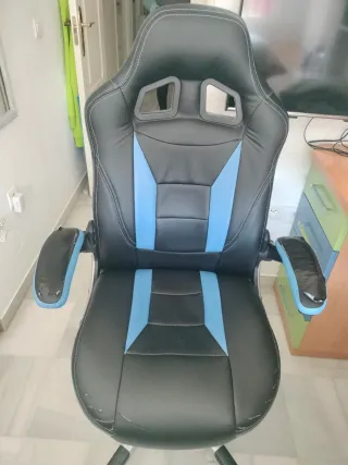 Sillón Gamer Negro y Azul