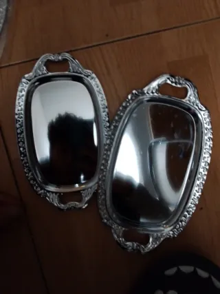 Bandejas de plata decorativas