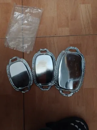 Bandejas de plata decorativas
