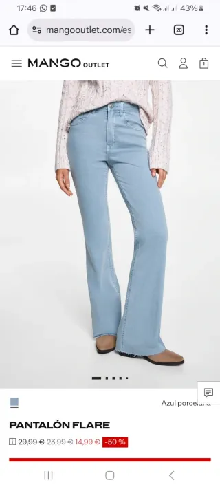 Vaqueros Nuevos Mango teen Talla M