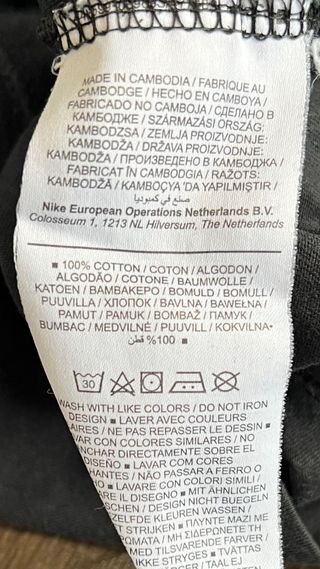 Camiseta negra Nike TS