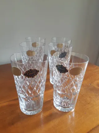Set di 6 bicchieri Tumbler di cristallo di Boemia
