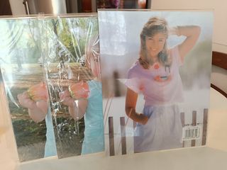 Tris cornici plexiglass appoggio verticale 18x24