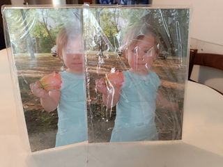 Tris cornici plexiglass appoggio verticale 18x24