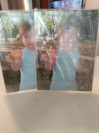 Tris cornici plexiglass appoggio verticale 18x24