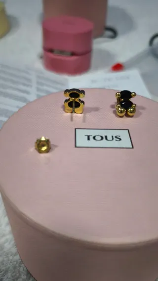 Pendientes Onix plata vermeil tous