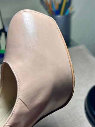 Zapatos tacon alto nude Brian Atwood piel charol