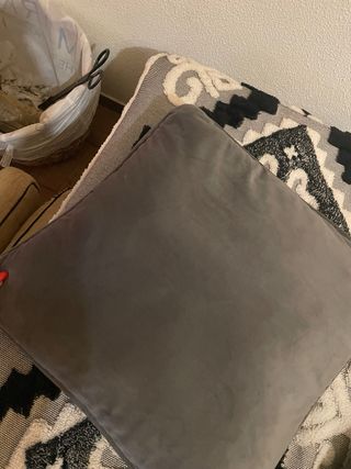 Conjunto de 2 almofadas cinza