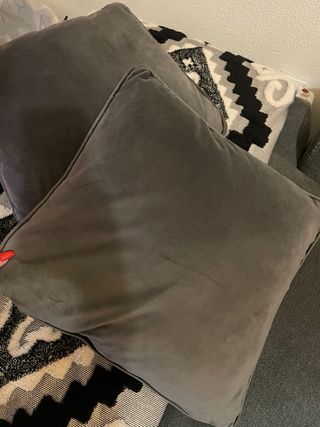 Conjunto de 2 almofadas cinza