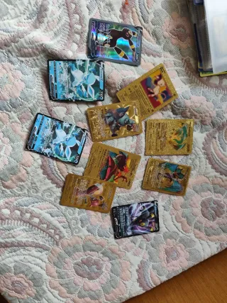 Cartas Pokémon doradas 6unidades