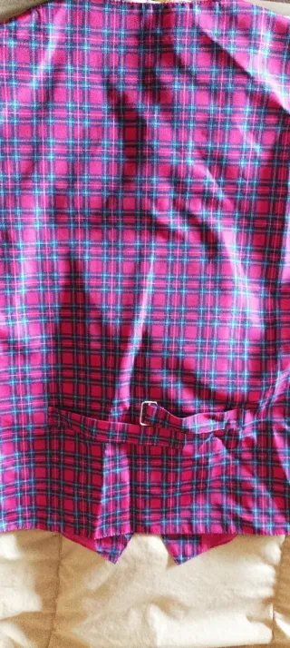 Gilet unisex uso professionale Isacco quadri rossi