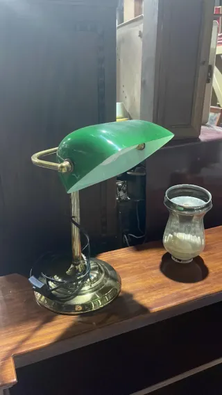 Lampara flexo despacho cristal años 70