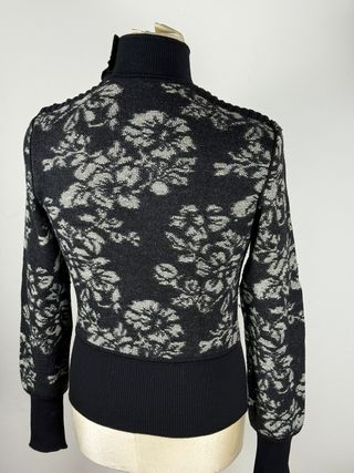 Maglione dolcevita con fantasie - S - 100% lana