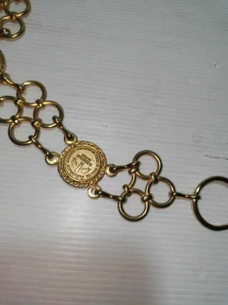 Cintura vintage in metallo dorato