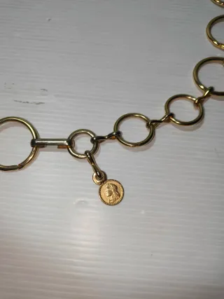 Cintura vintage in metallo dorato