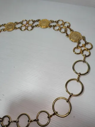 Cintura vintage in metallo dorato