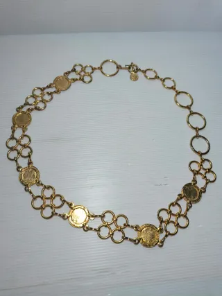 Cintura vintage in metallo dorato