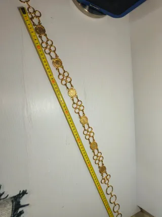 Cintura vintage in metallo dorato