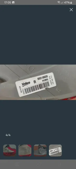 Piloto o foco trasero derecho Renault Megane III