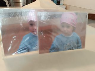 2 Cornici plexiglass appoggio orizzontale20x15