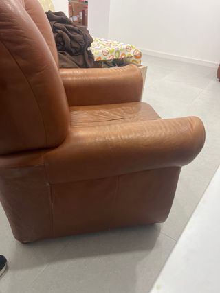2 sillones relax de piel elevador para descanso