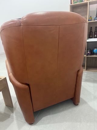 2 sillones relax de piel elevador para descanso