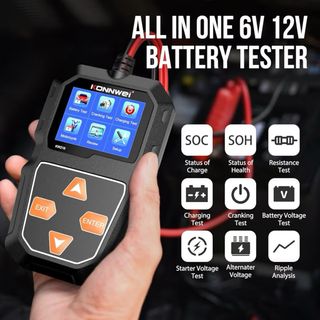 Comprobador de Batería de Coche 6V 12V, KONNWEI KW