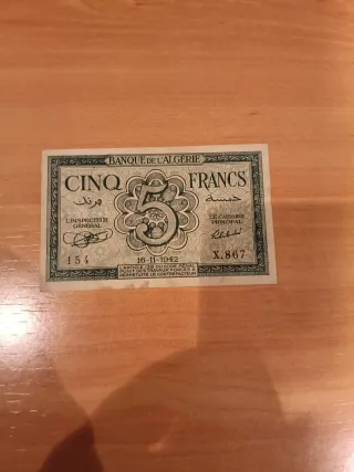 Billete de Argelia 5