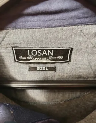 Polo manga Larga Losan gris.