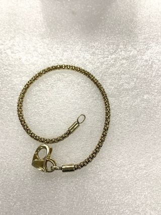 Pandora braccialetto argento dorato chiusura cuore