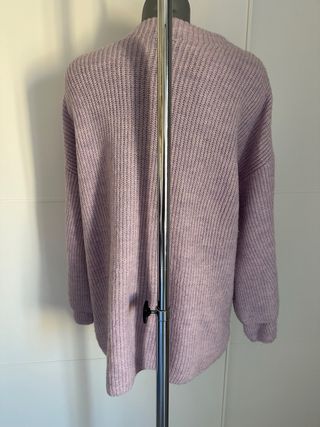 Jersey largo de punto morado