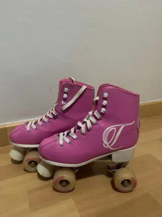 Patines de ruedas rosas talla 38