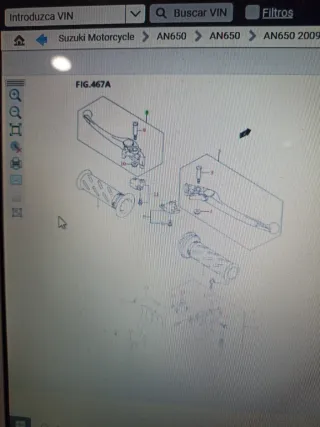 Maneta izquierda Suzuki Burgman 650