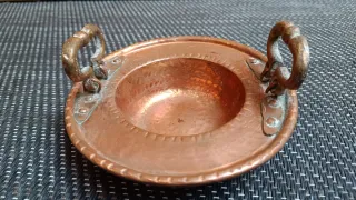 Brasero de cobre antiguo rustico vintage