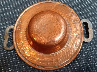 Brasero de cobre antiguo rustico vintage