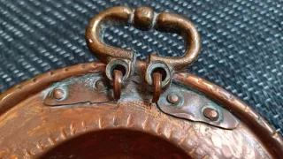 Brasero de cobre antiguo rustico vintage