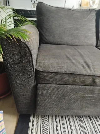 Sofá cama cheslong 3 plazas gris