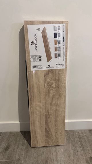 Estantería Balda flotante de madera natural