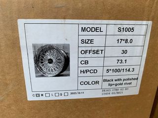 4 llantas GODO 006 8X17 5X100 5x114.3 ET30 black