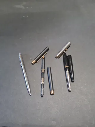 Penne stilografiche Parker 45, Papermate e portaminas Cross