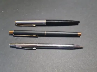 Penne stilografiche Parker 45, Papermate e portaminas Cross