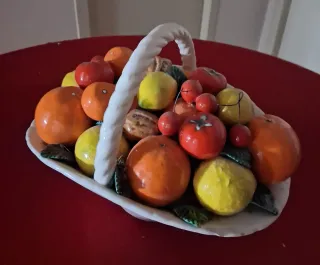 Centro de mesa frutero de cerámica, cocina, office