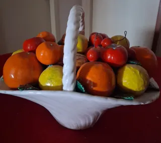 Centro de mesa frutero de cerámica, cocina, office