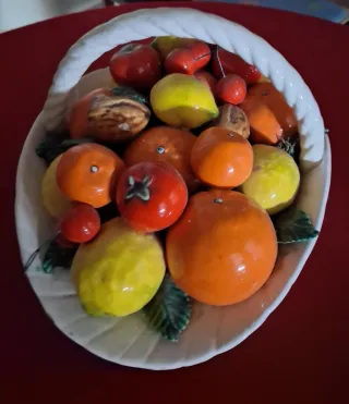 Centro de mesa frutero de cerámica, cocina, office