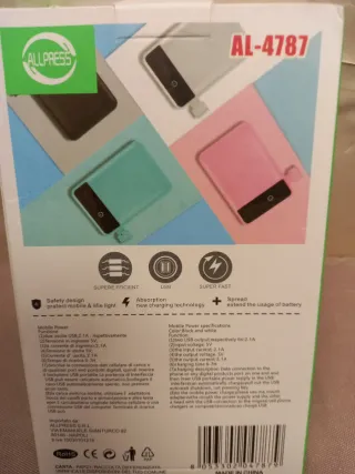 Powerbank 10000mAh con tutti i vari attacchi