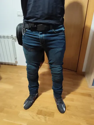 Pantalón Vaquero Moto Azul