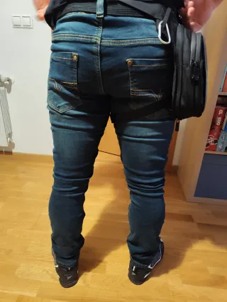 Pantalón Vaquero Moto Azul