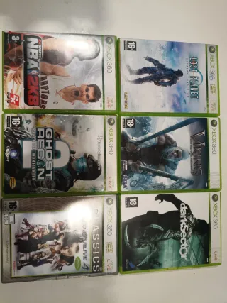 Xbox 360 con fuente de alimentación mando 6 juegos