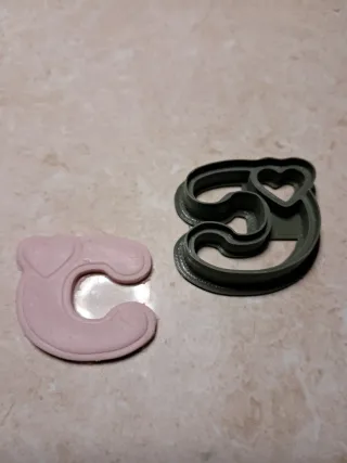 Cortador arcilla polimérica abecedario con corazon